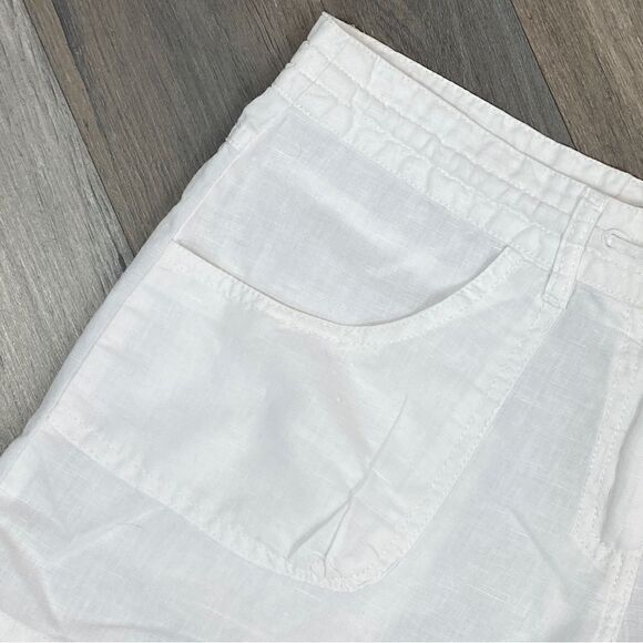Basix of America Linen Blend Chino Shorts White Small - Picture 3 of 11